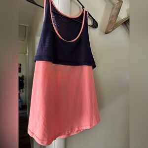 Under Armour Navy and Coral Tank Top
